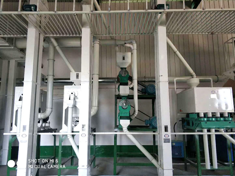 蘇州相城區(qū)50噸大米成套加工設備安裝完畢